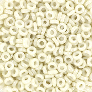 Miyuki spacer 3x1.3mm - opaque luster limestone - 10g