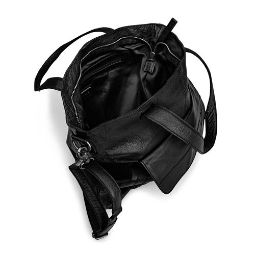 MUUD - Arendal. Handgemaakt leren tas voor handwerkprojecten 35x34cm - kleur black