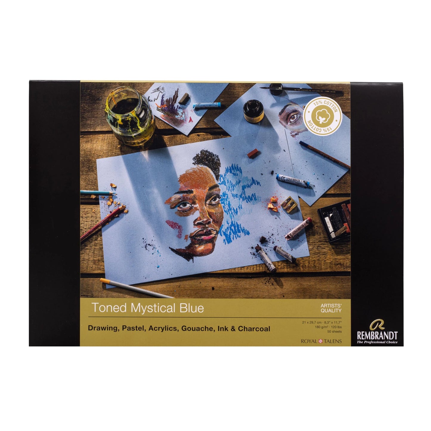 Rembrandt - Toned Paper Mystical Blue A4 - 180 g, 50 vellen