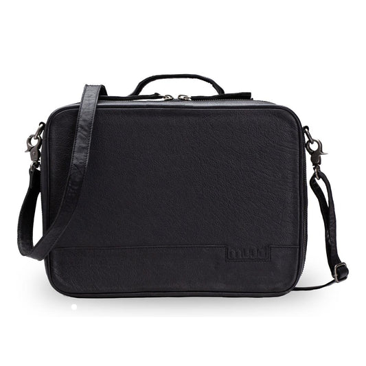 MUUD - Flora Handgemaakte leren tas - kleur black