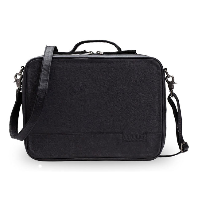 MUUD - Flora Handgemaakte leren tas - kleur black