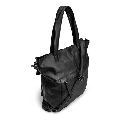 MUUD - Arendal. Handgemaakt leren tas voor handwerkprojecten 35x34cm - kleur black