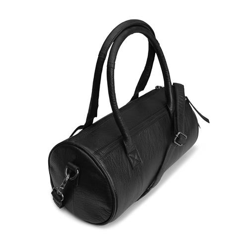 MUUD - Drew mini. Handgemaakt leren crossbody tas 29xØ15cm - kleur black