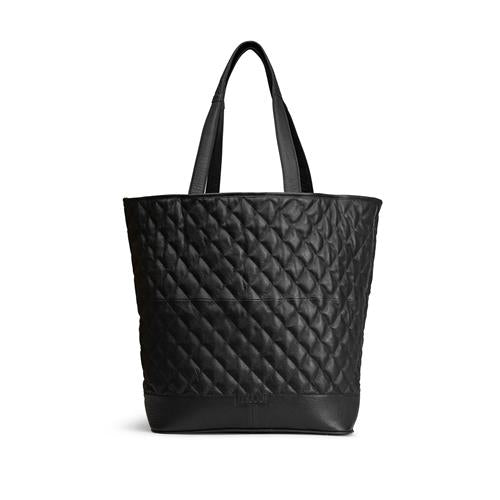 MUUD - Betsy XL. Handgemaakt leren shopper 43x46x43cm - kleur black