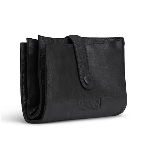 MUUD Billie Etui. Handgemaakt leren handwerketui C19x13cm - O27.5x38cm - kleur black