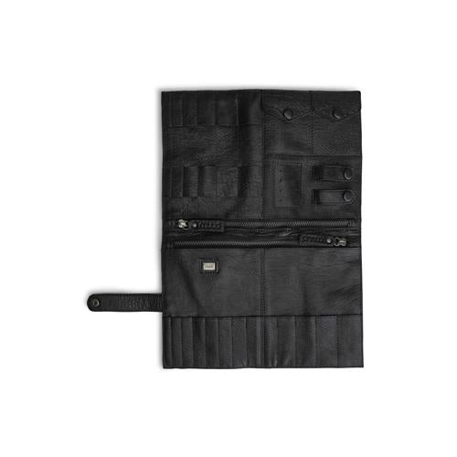 MUUD Billie Etui. Handgemaakt leren handwerketui C19x13cm - O27.5x38cm - kleur black