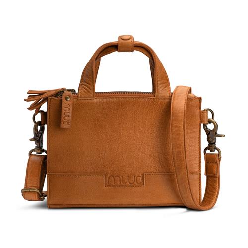 MUUD - Dac Handgemaakt leren schoudertas 20 x 14,5 cm - kleur WHISKY