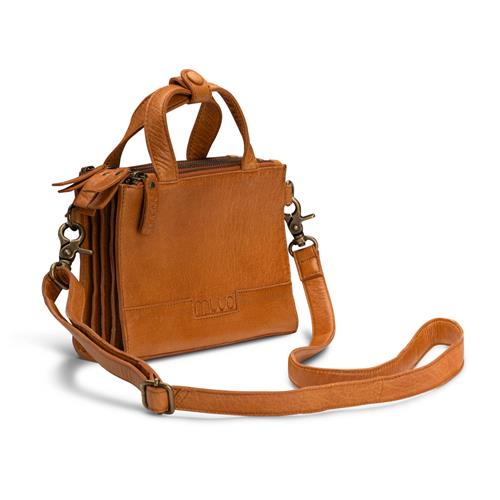 MUUD - Dac Handgemaakt leren schoudertas 20 x 14,5 cm - kleur WHISKY