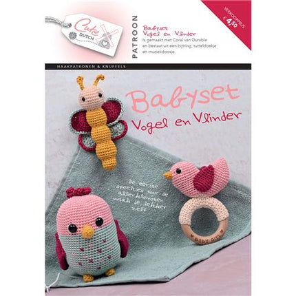 Joli livret à motifs hollandais pour bébé, oiseau et papillon - Néerlandais
