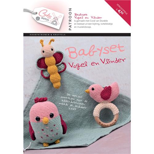 Cute Dutch Patronenboekje Babyset Vogel en Vlinder - Nederlands