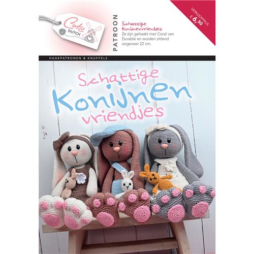 CuteDutch Patronenboekje Schattige Konijnenvriendjes - Nederlands