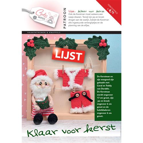 Cute Dutch Patronenboekje Klaar voor Kerst lijst - Nederlands