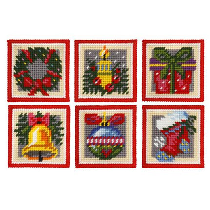 Voorbedrukt kruissteek borduurpakket Onderzetters