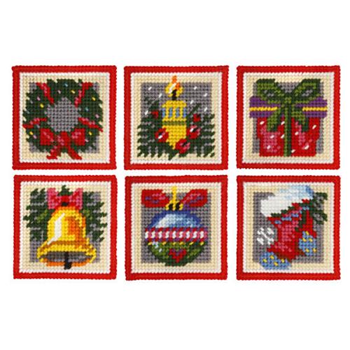 Voorbedrukt kruissteek borduurpakket Onderzetters