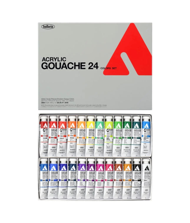 Holbein - Acrylic Gouache 20ml set van 24