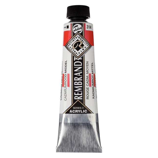 Rembrandt - Acrylic Paint Cadmium Red Medium 314 - 40ml
