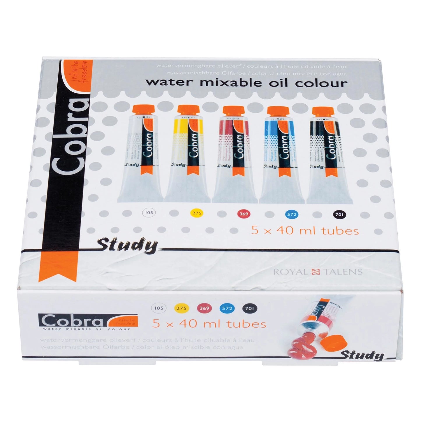 Cobra - Study Water vermengbare Olieverf - Primaire set 5x 40ml