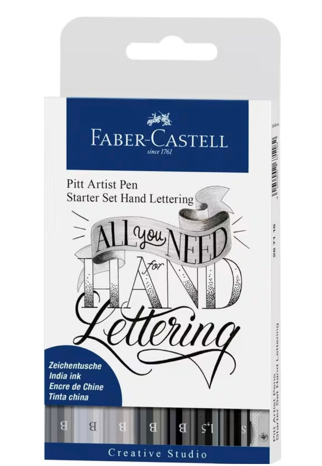 Faber-Castell - Tekenstift Pitt Artist Pen handlettering 8-delig basisetui