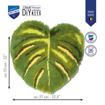 Vervaco - Knoopvormtapijt Monstera blad