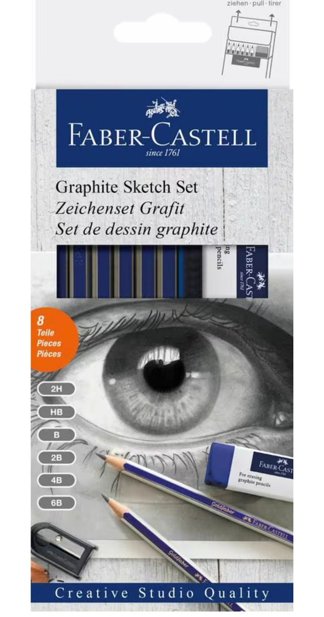 Faber-Castell - Grafietset Goldfaber 8-delig