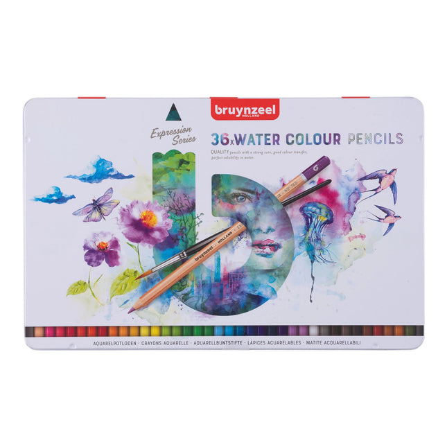 Bruynzeel - Expression aquarelpotloden blik 36