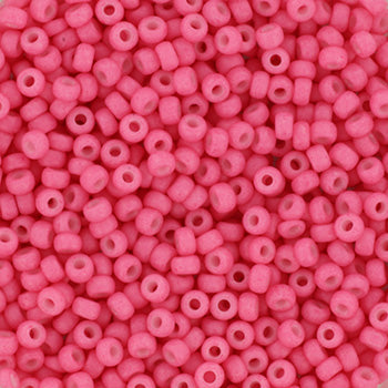 Miyuki rocailles 11/0 - opaque matte dyed bright pink - 10g