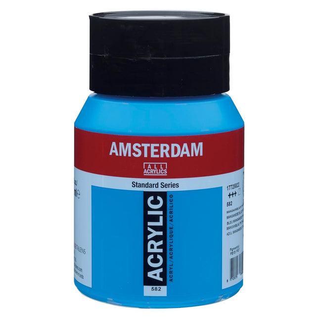 Amsterdam - Standard Series Acrylic Paint - Manganese Blue Phtalo 582 - 500ml