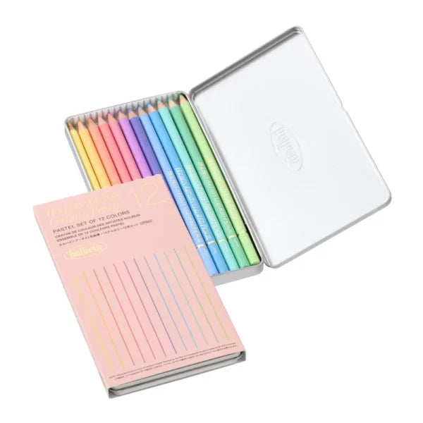 Holbein Artists oil based kleurpotloden set van 12 pastel