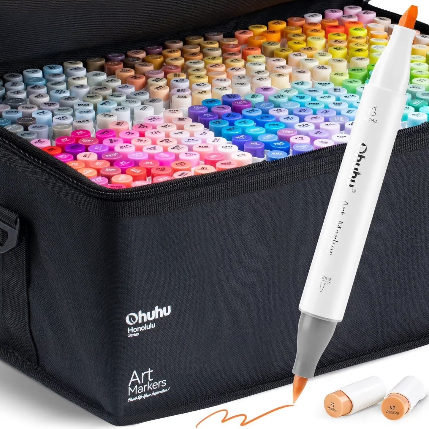 PRE-ORDER - Ohuhu Alcohol based Art markers Brush & chisel – set van 320 + Blender