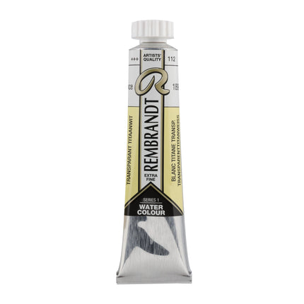 Rembrandt Aquarelverf - Transparant Titaanwit 112 - tube 20 ml