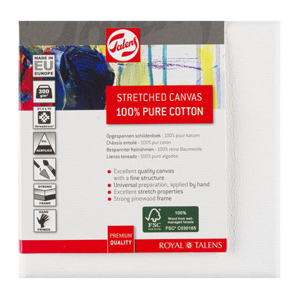 Talens - 10 x 10 cm Schildersdoek Katoen