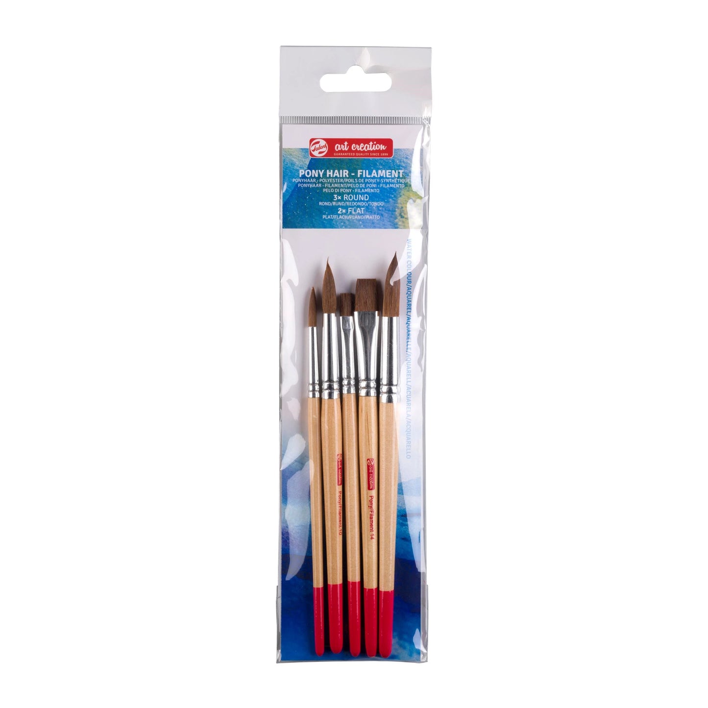 Talens Art Creation - Aquarelpenselen set van 5 - Pony/Polyester