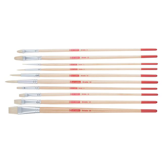 Talens Art Creation - Oil and acrylic brushes set of 10 - Boar bristles