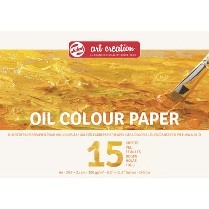 Talens Art Creation - Papier peinture à l'huile A4 - 300g, 15 feuilles