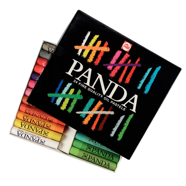 Panda oliepastels set - 24 kleuren