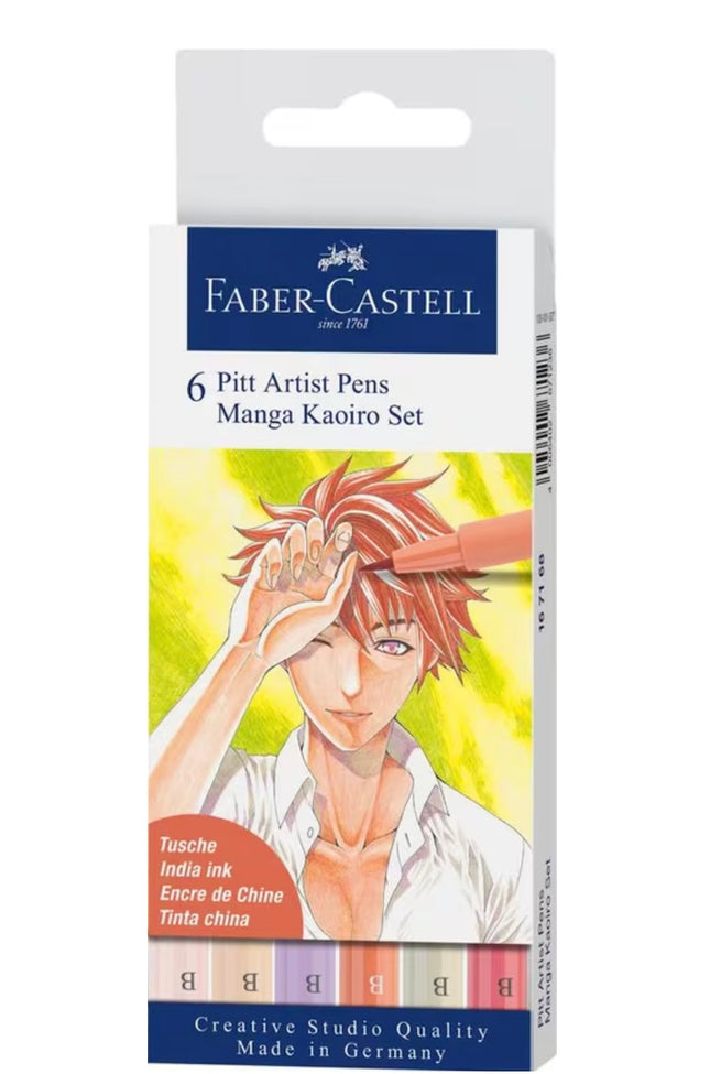 Faber-Castell - Tekenstift Pitt Artist Pen Manga 6-delig etui Kaoiro