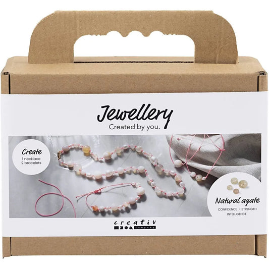 Creativ Company - Mini DIY Kit Sieraden, Ketting en Armband, Roze