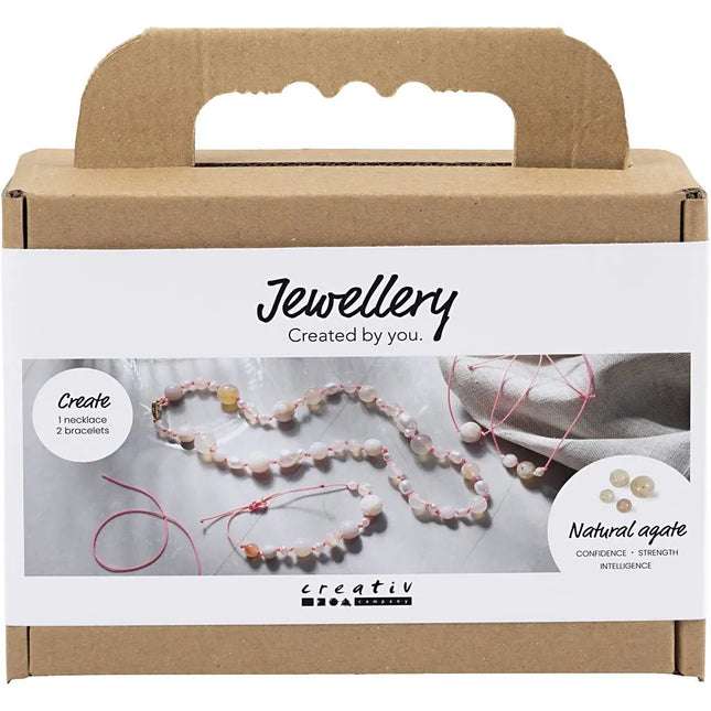Creativ Company - Mini DIY Kit Sieraden, Ketting en Armband, Roze