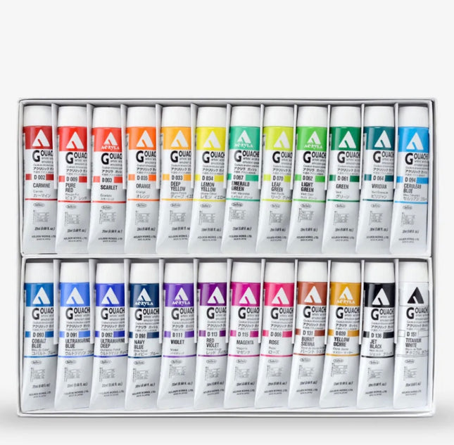 Holbein - Acrylic Gouache 20ml set van 24