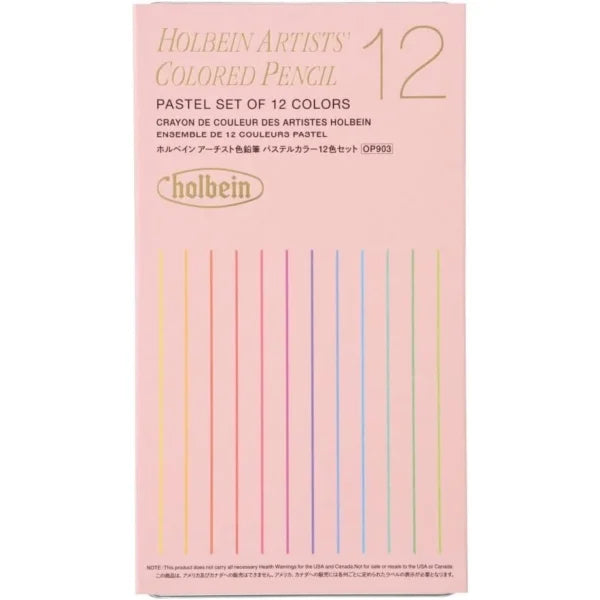 Holbein Artists oil based kleurpotloden set van 12 pastel