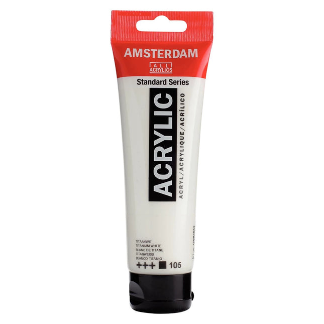 Amsterdam - Peinture acrylique série Standard - Blanc de titane 105 -120ml