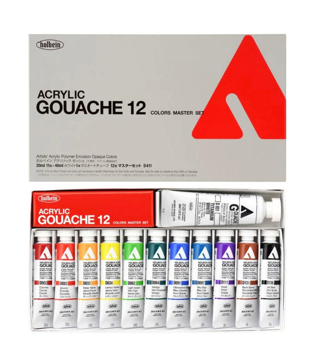 Holbein - Acrylic Gouache Master set van 12