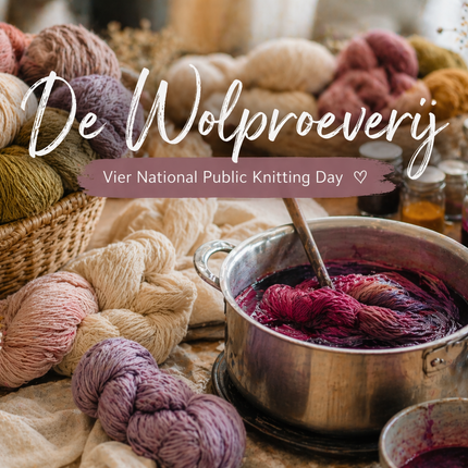 13 juni - Wolproeverij - vier National Public Knitting Day