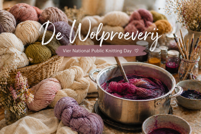 13 juni - Wolproeverij - vier National Public Knitting Day