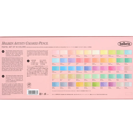 Holbein -Artists Oil based kleurpotloden set van 50 pastel