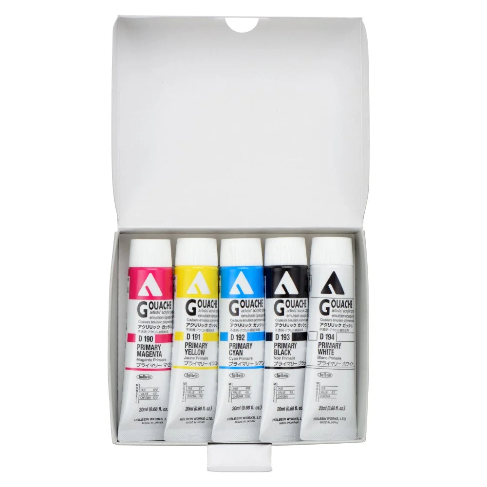 Holbein Acrylic Gouache 20ml set van 5