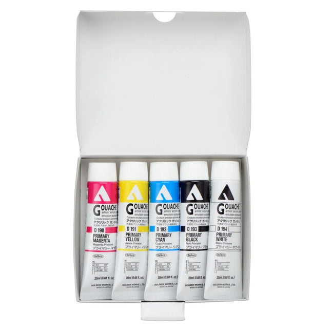 Holbein Acrylic Gouache 20ml set van 5