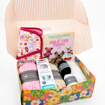 🧸 Miegem Minis Haakpakket – Milo The Teddy