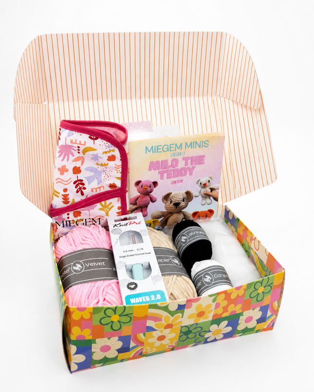 🧸 Miegem Minis Haakpakket – Milo The Teddy
