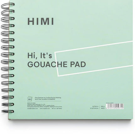 HIMI Gouache Pad – 20 x 20 cm ringband – 50 vellen – 160 gram – Green